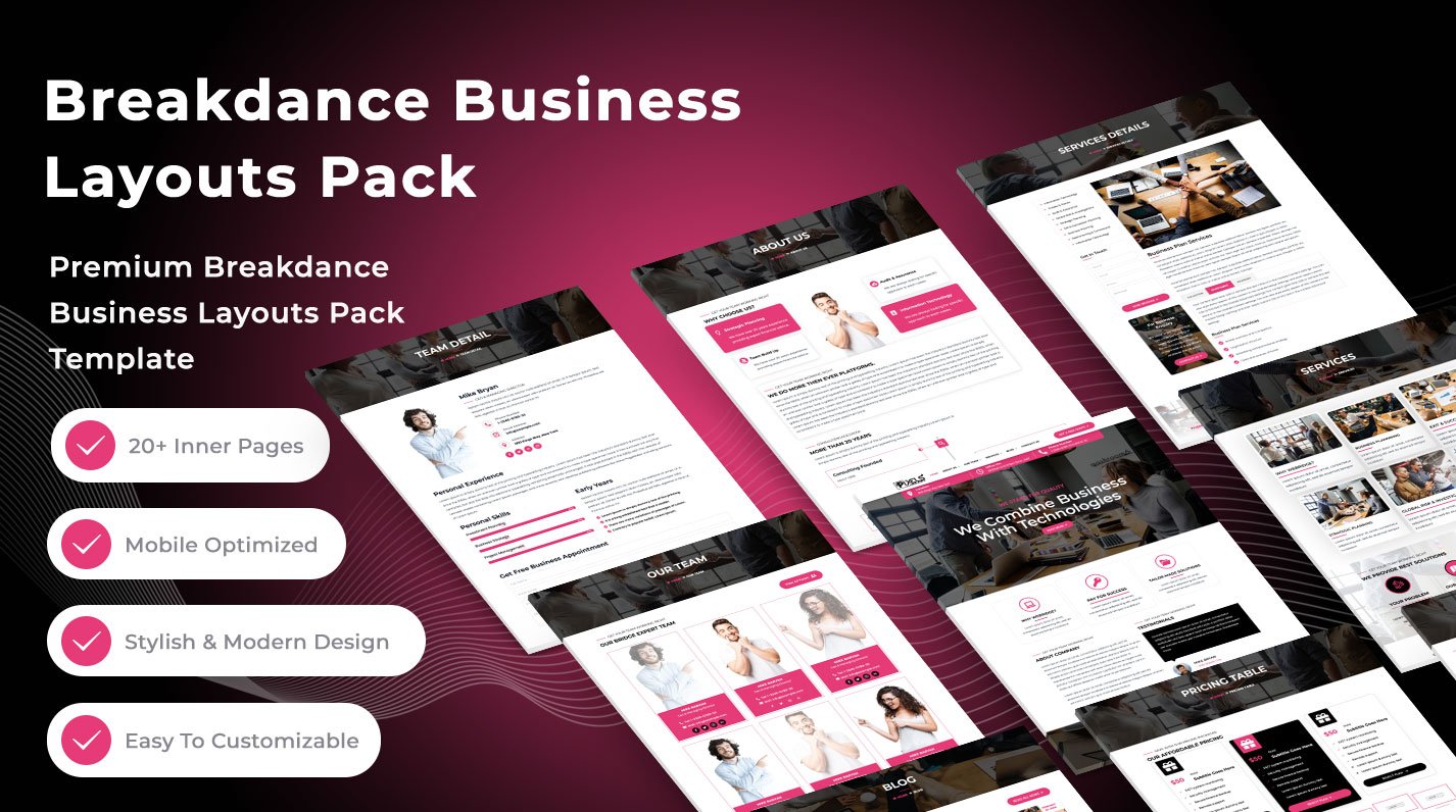 Breakdance Business Layouts Pack