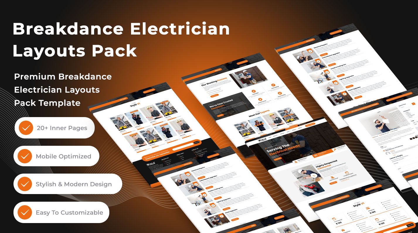 Breakdance Electrician Layouts Pack