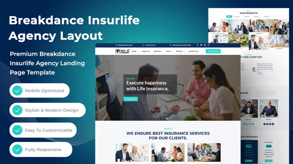 Breakdance Insurance Agency Layout