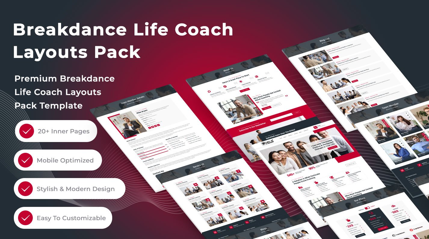 Breakdance Life Coach Layouts Pack