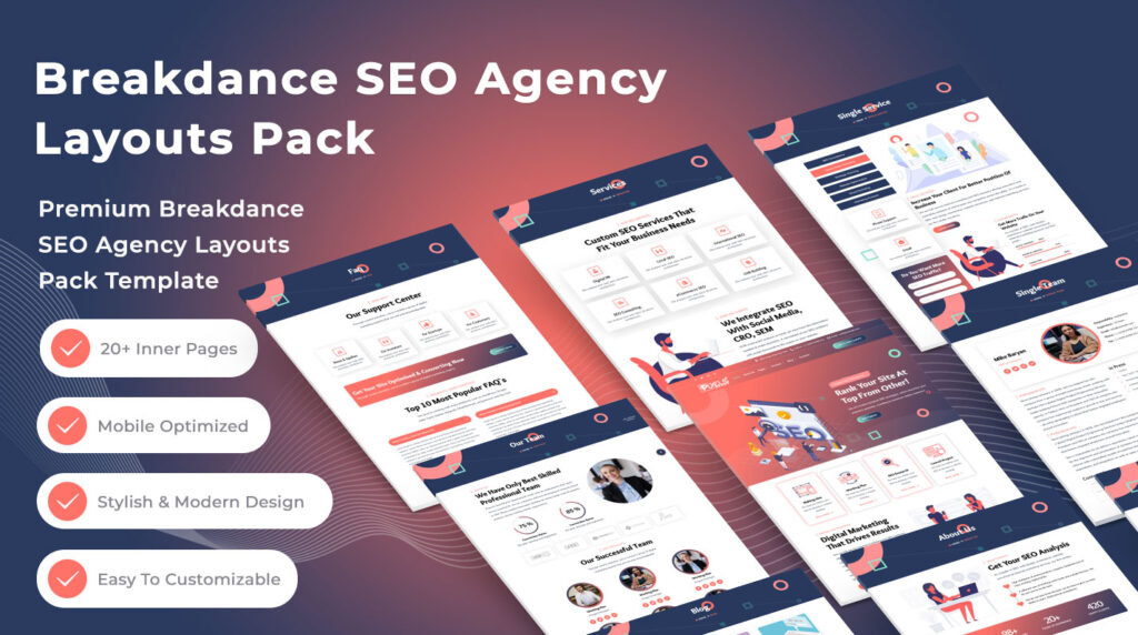 Breakdance SEO Agency Layouts Pack