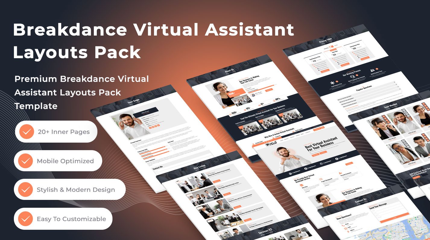 Breakdance Virtual Assistant Layouts Pack