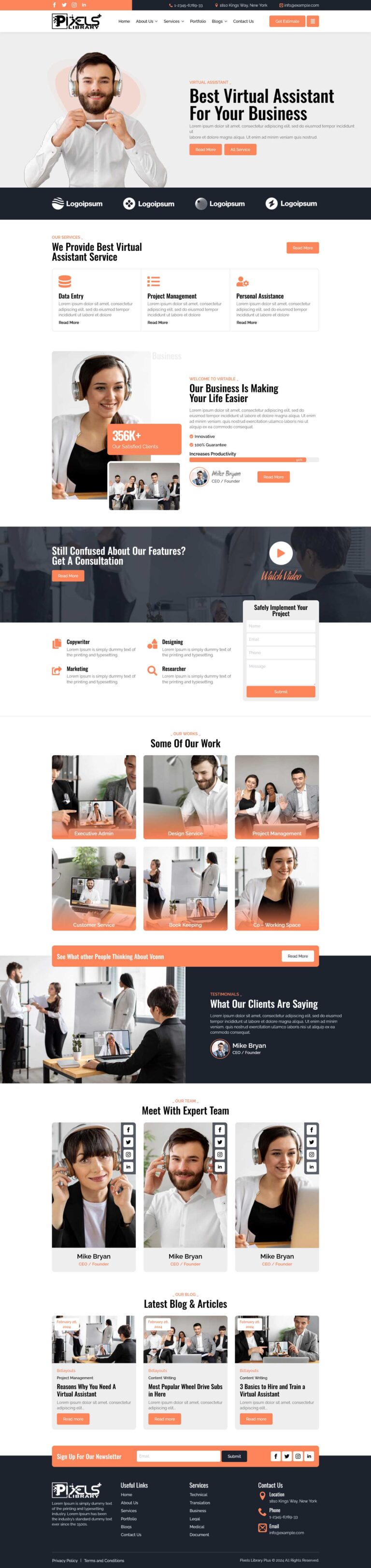 Breakdance Virtual Assistant Layouts Pack