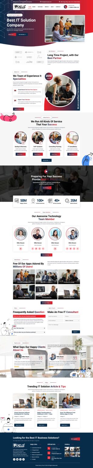 Breakdance IT Solutions Layouts Pack