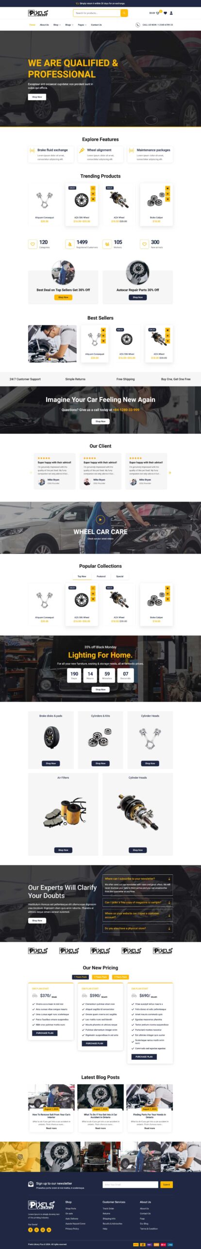 Breakdance Auto Parts Shop Template