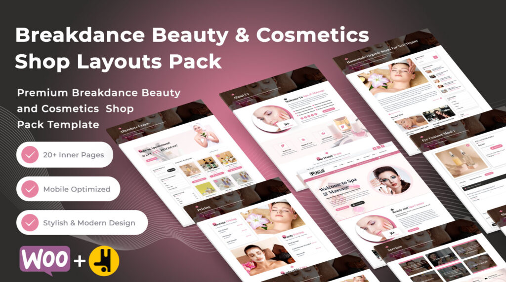 Breakdance Beauty And Cosmetics Shop Layouts Pack