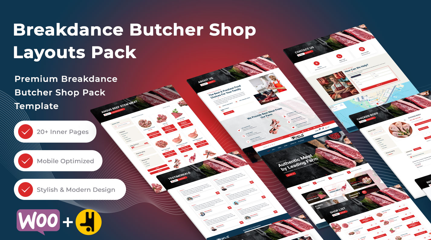 Breakdance Butcher Shop Layouts Pack