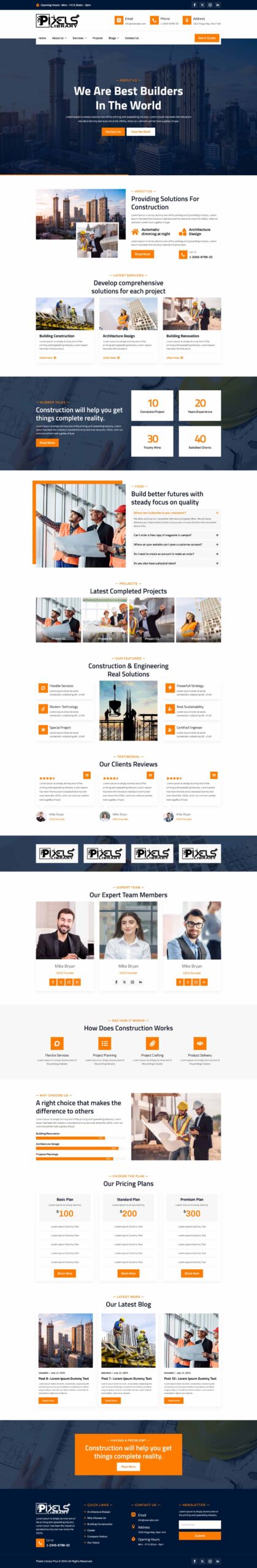 Breakdance Construction Service Template