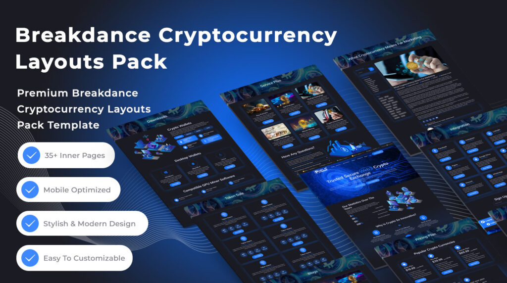 Breakdance Cryptocurrency Layouts Pack