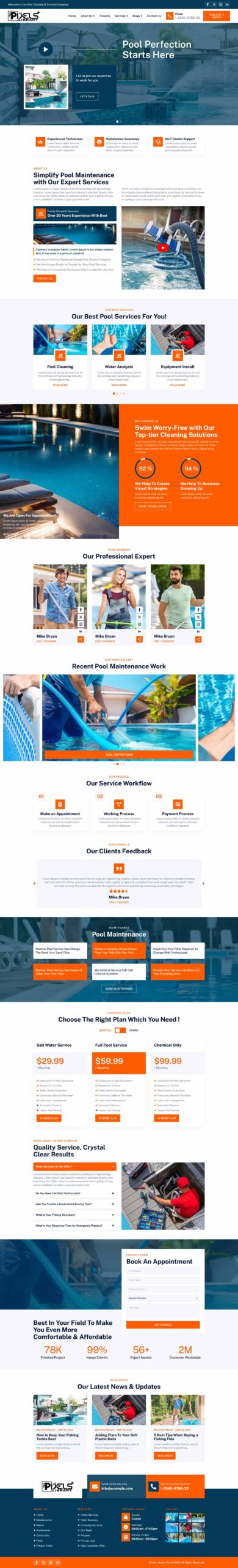 Breakdance Pool Services Template