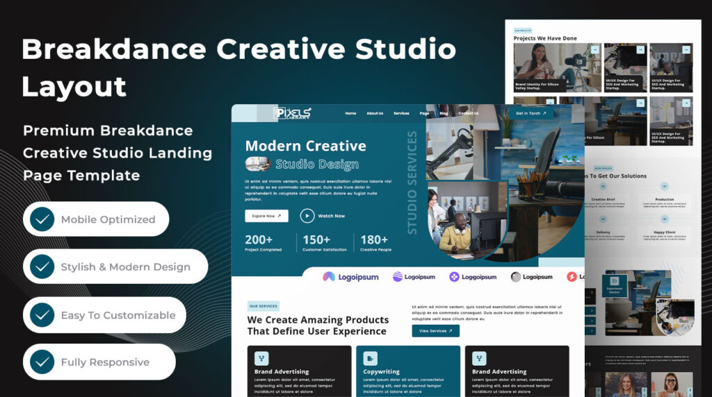 Breakdance Creative Studio Layout
