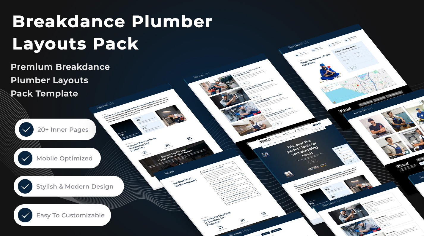 Breakdance Plumber Layouts Pack