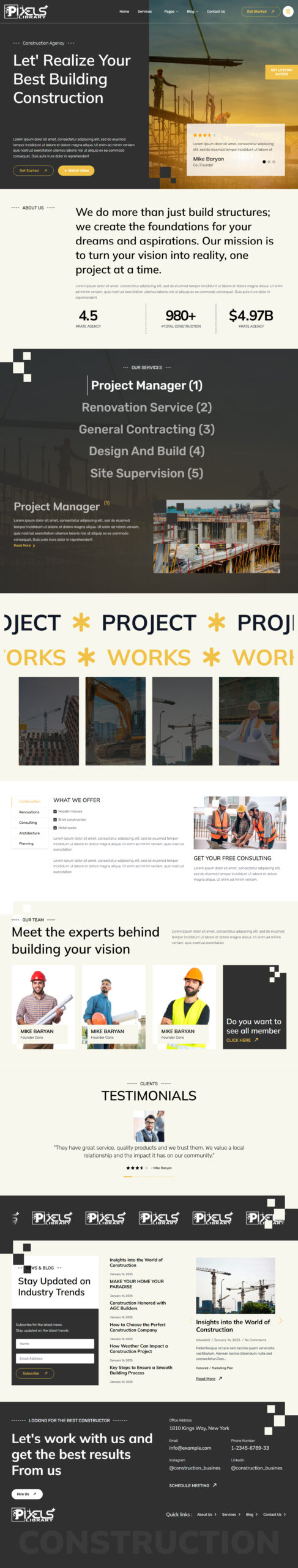 Breakdance Construction Business Template