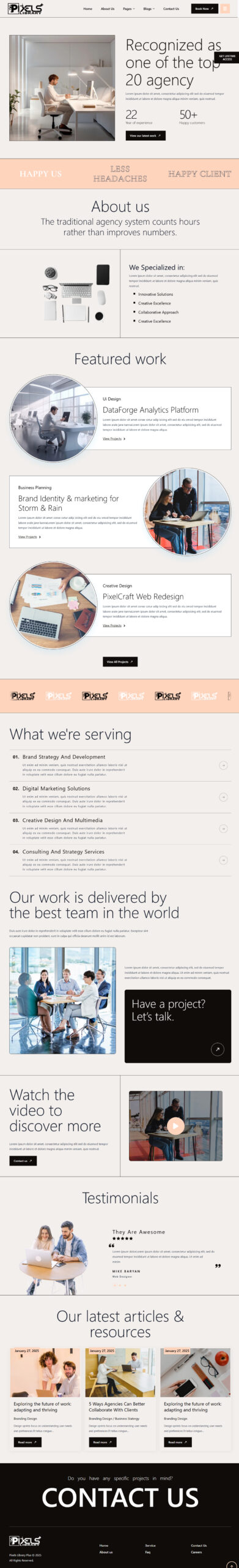 Breakdance Minimal Creative Agency Template