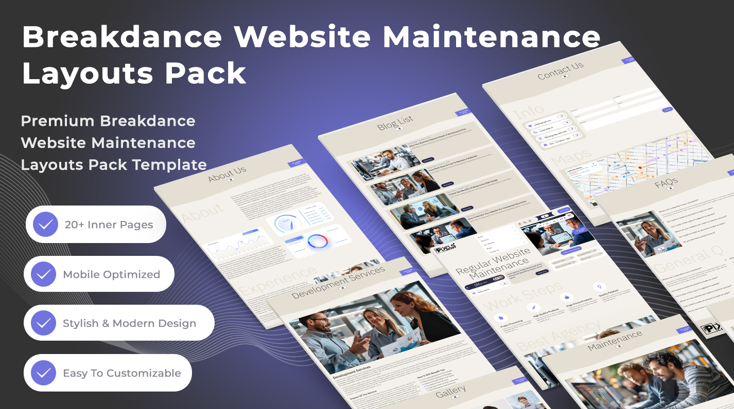 Breakdance Website Maintenance Layouts Pack