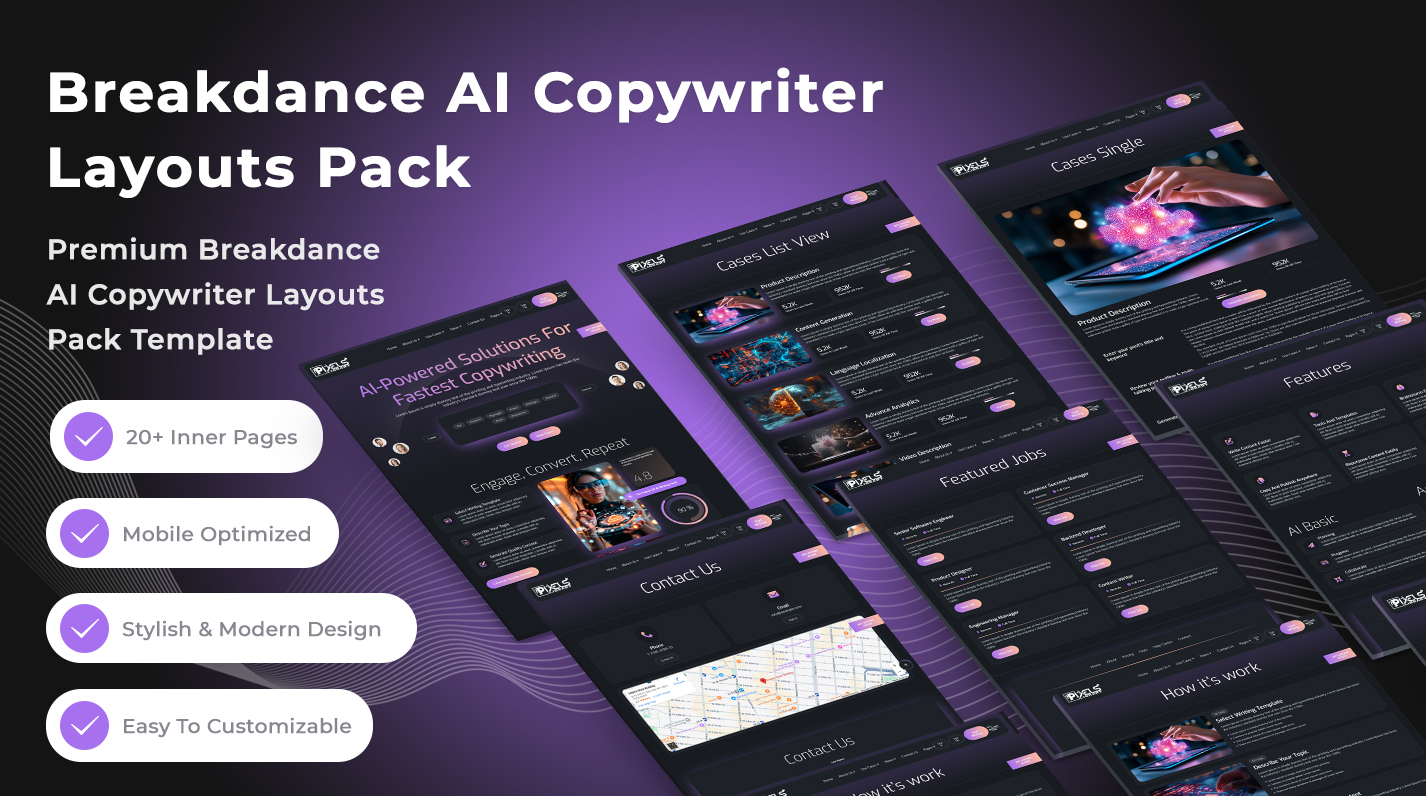 Breakdance AI Copywriter Layouts Pack