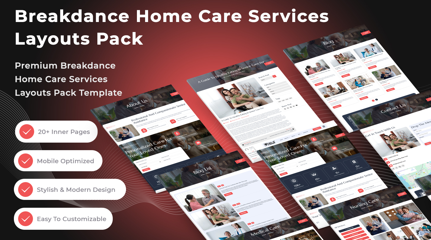 Breakdance Home Care Services Layouts Pack