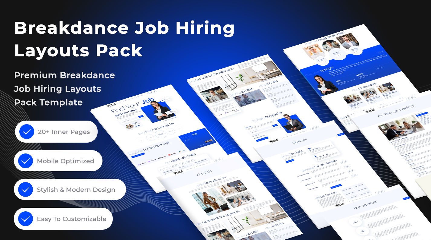 Breakdance Job Hiring Layouts Pack
