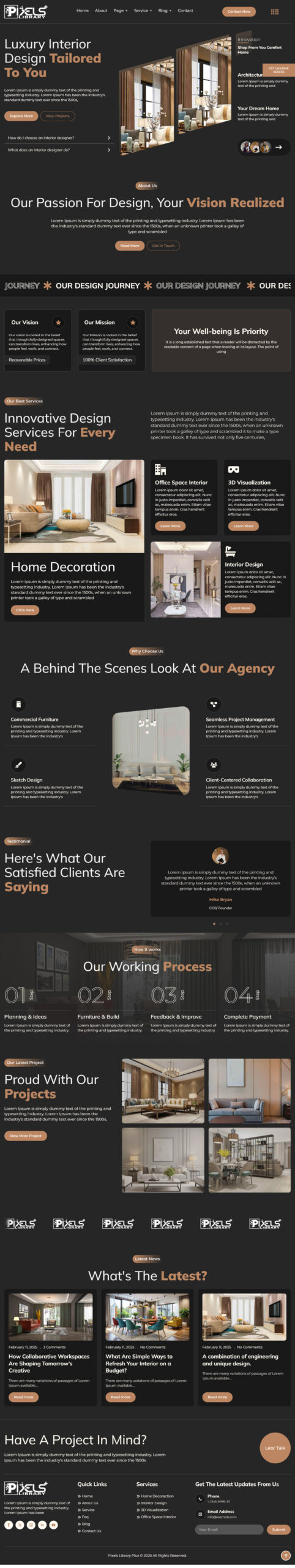 Breakdance Modern Interior Design Agency Template