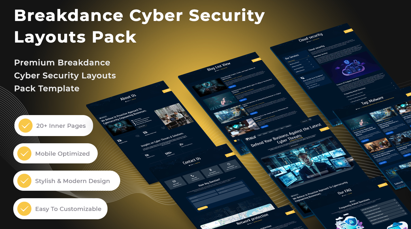 Breakdance Cyber Security Layouts Pack