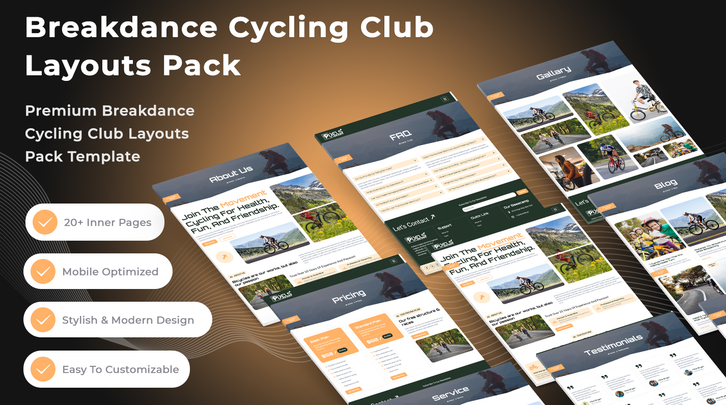 Breakdance Cycling Club Layouts Pack