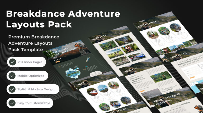 Breakdance Adventure Layouts Pack