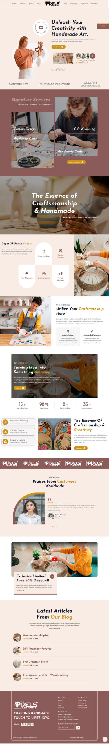 Breakdance Craft & Handmade Creations Template