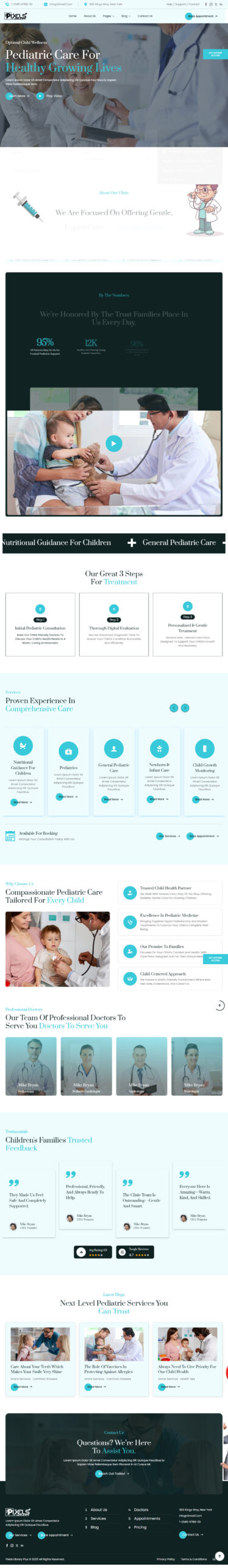 Breakdance Pediatrician Clinic Template