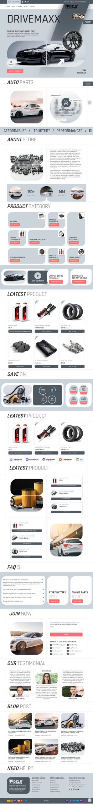 Breakdance Auto Parts Shop Template