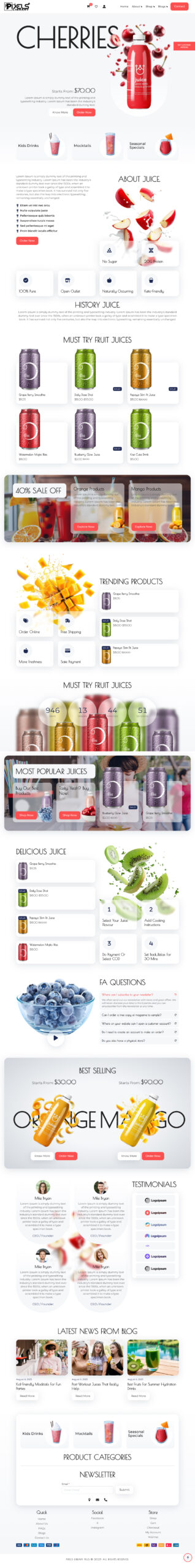 Breakdance Juice bars and Drink Template