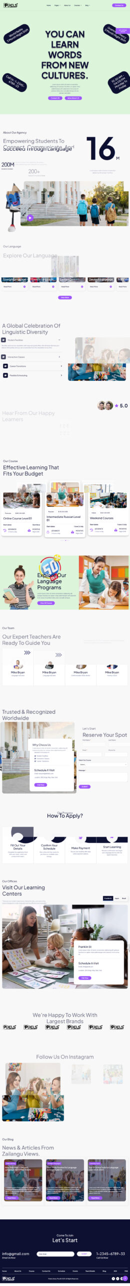 Breakdance Languages School Template