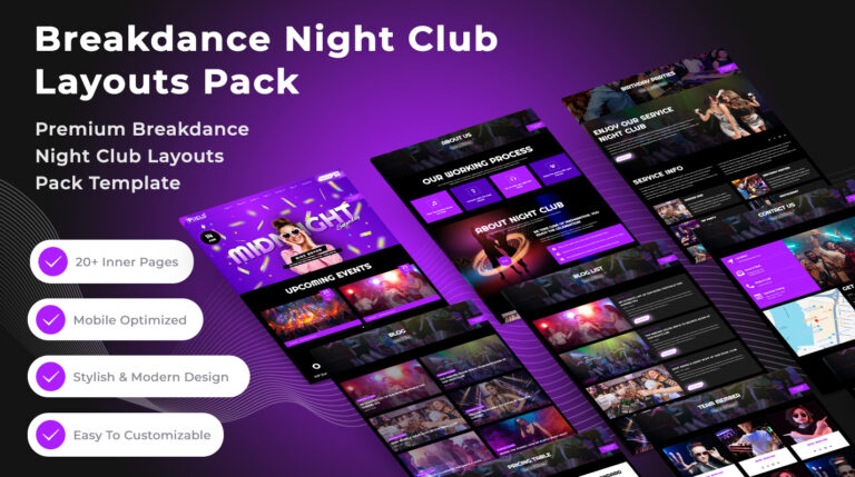 Breakdance Night Club Layouts Pack