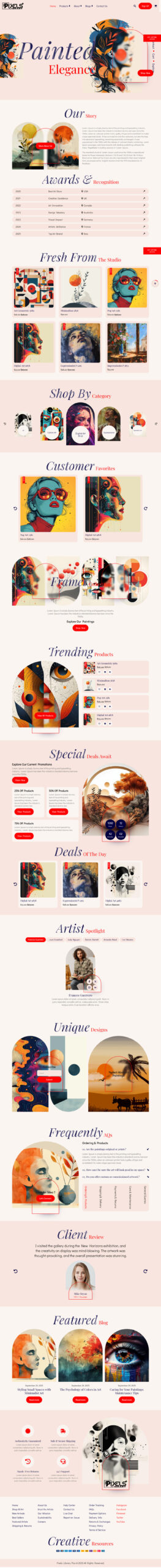 Breakdance Art And Paintings Store Template