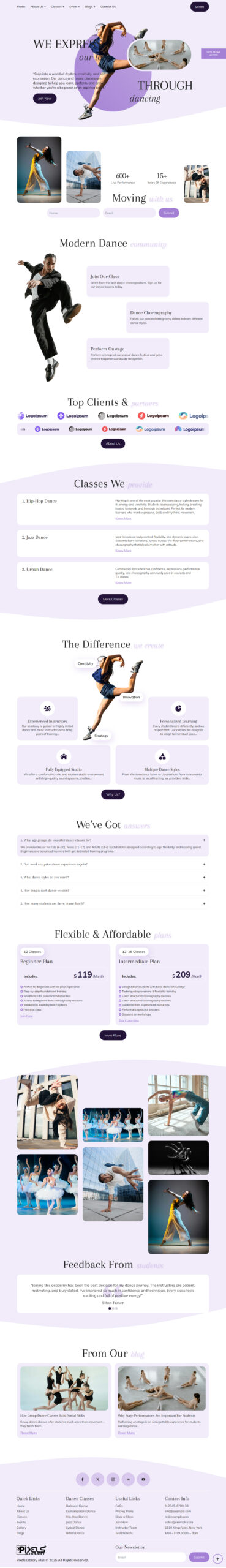 Breakdance Dance Music Classes Template