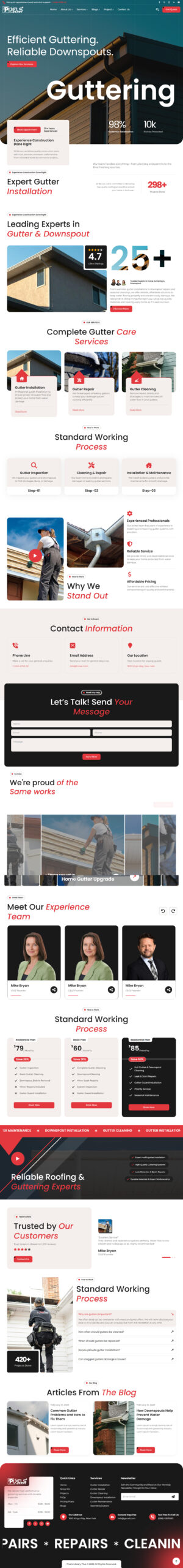 Breakdance Home Guttering and Downspouts Services Template