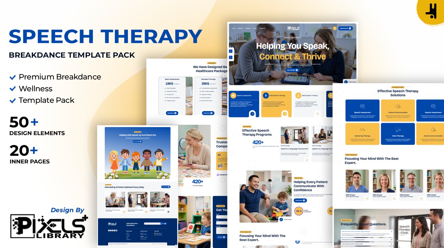 Breakdance Speech Therapy Layouts Pack