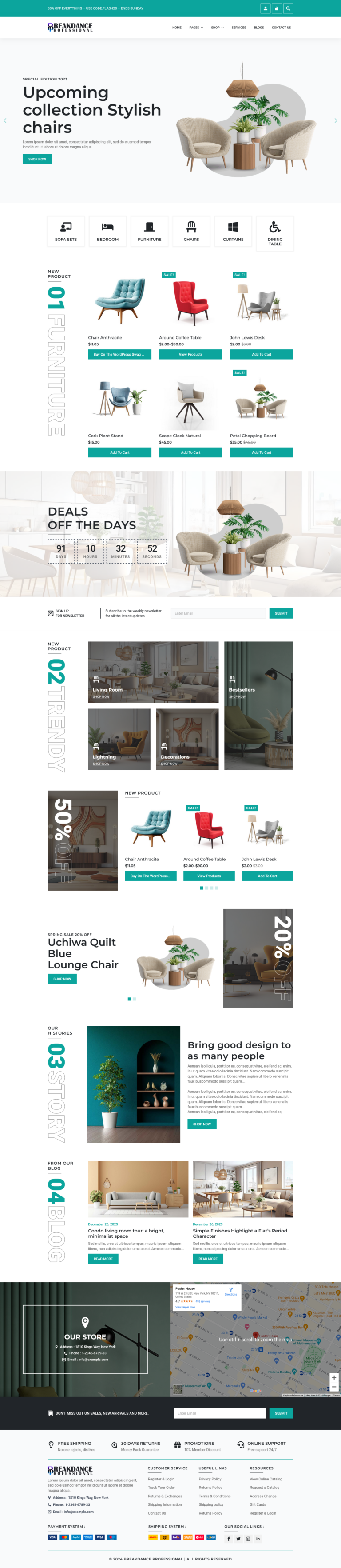 Breakdance Furniture Shop Layout