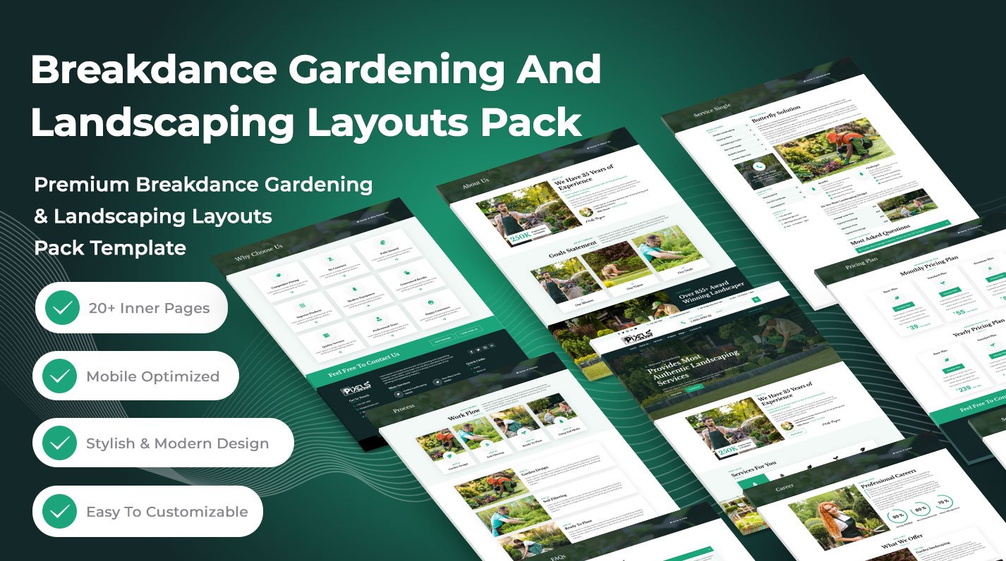 Breakdance Gardening And Landscaping Layouts Pack