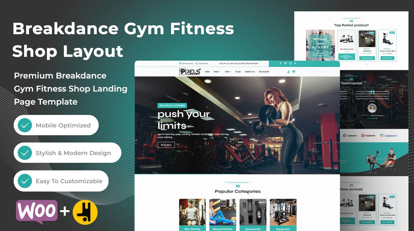 Breakdance Gym Fitness Shop Layout