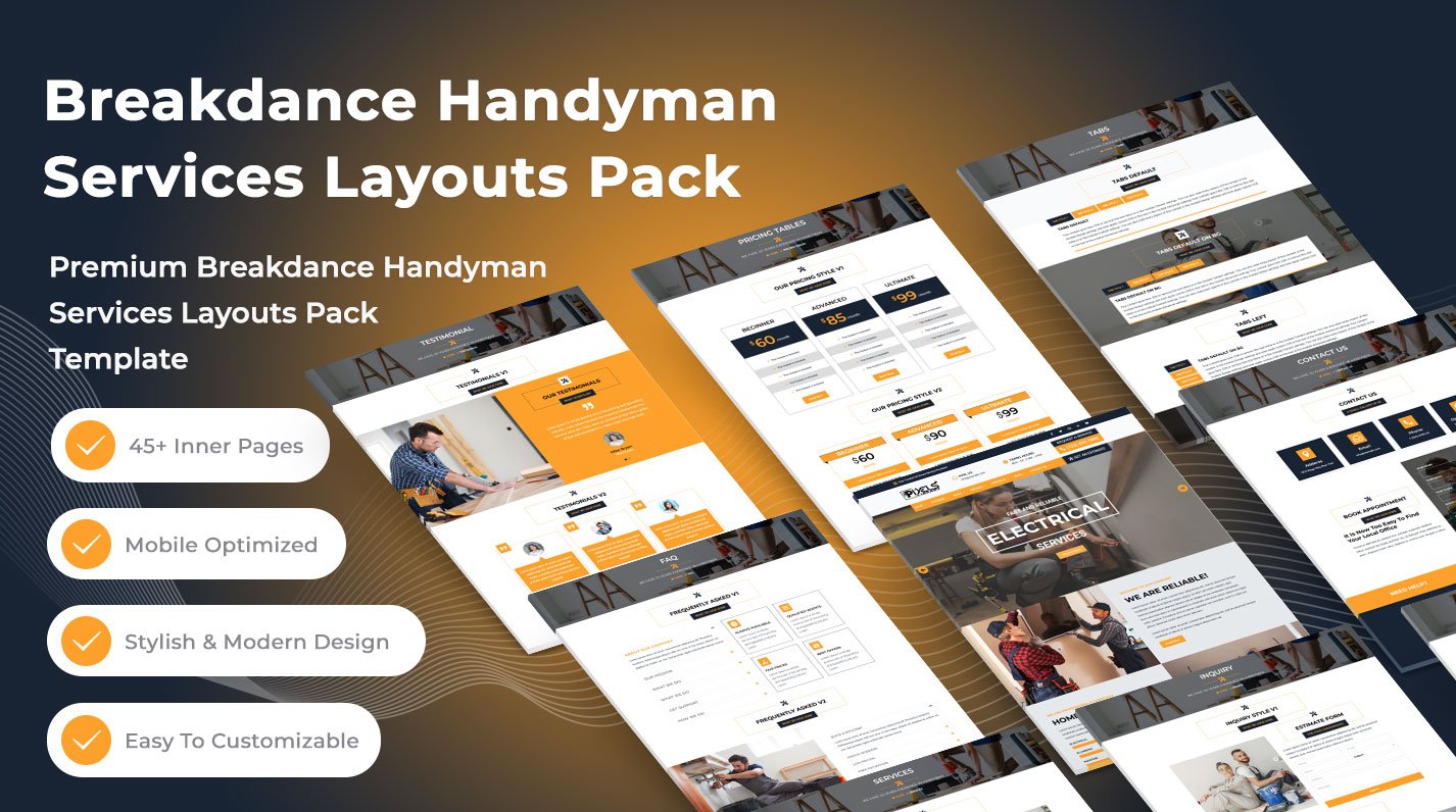 Breakdance Handyman Services Layout Pack