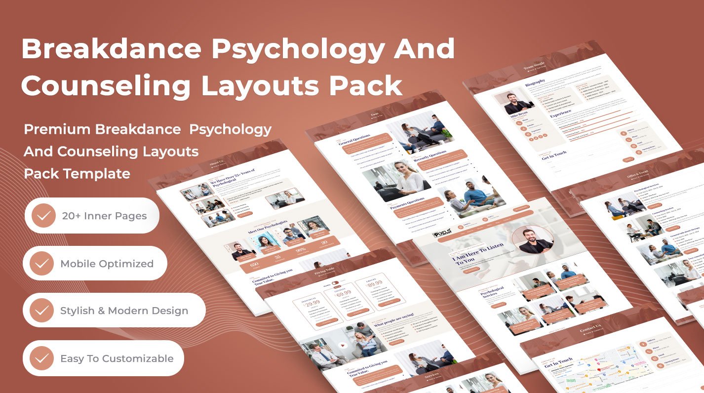 Breakdance Psychology And Counseling Layouts Pack