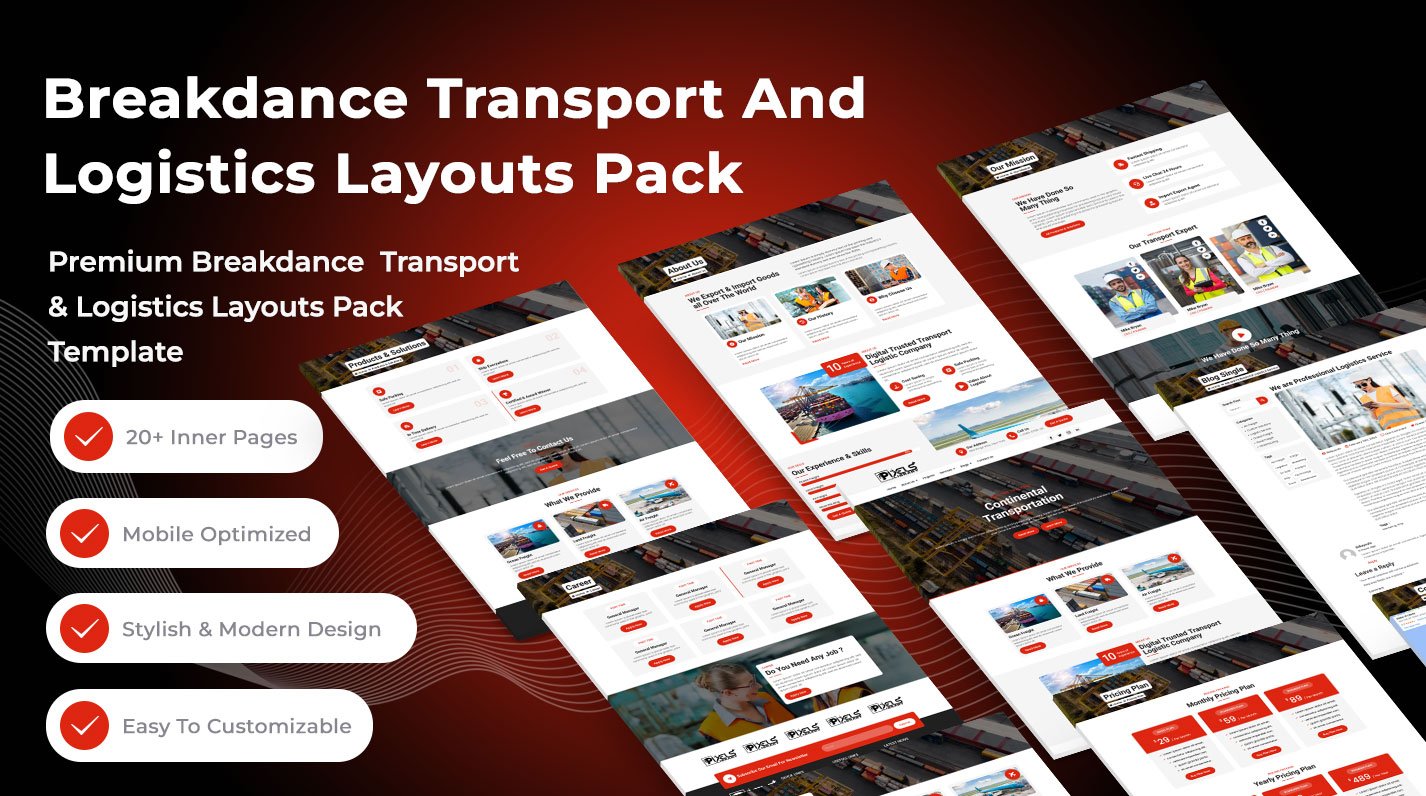 Breakdance Transport And Logistics Layouts Pack