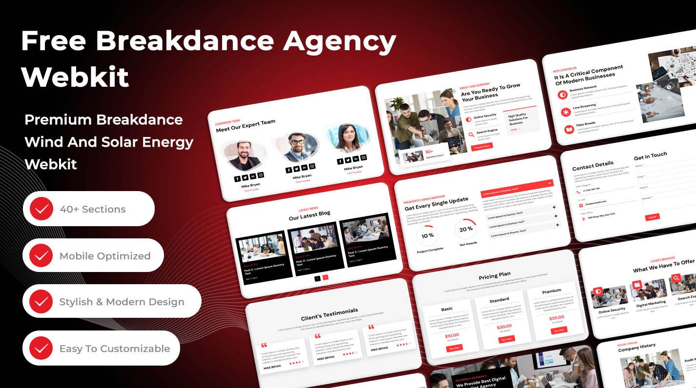 Free Breakdance Agency Webkit