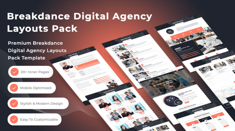 Breakdance Digital Agency Layouts Pack