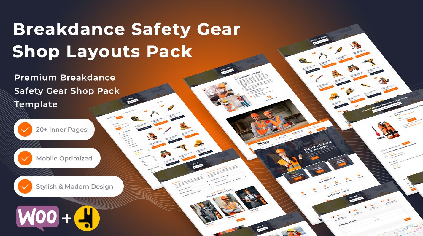 Breakdance Safety Gear Shop Layouts Pack