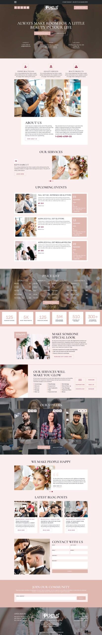 Breakdance Modern Beauty Salon Template