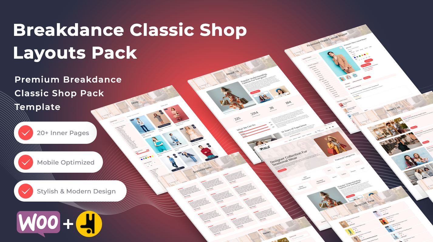 Breakdance Classic Shop Layouts Pack