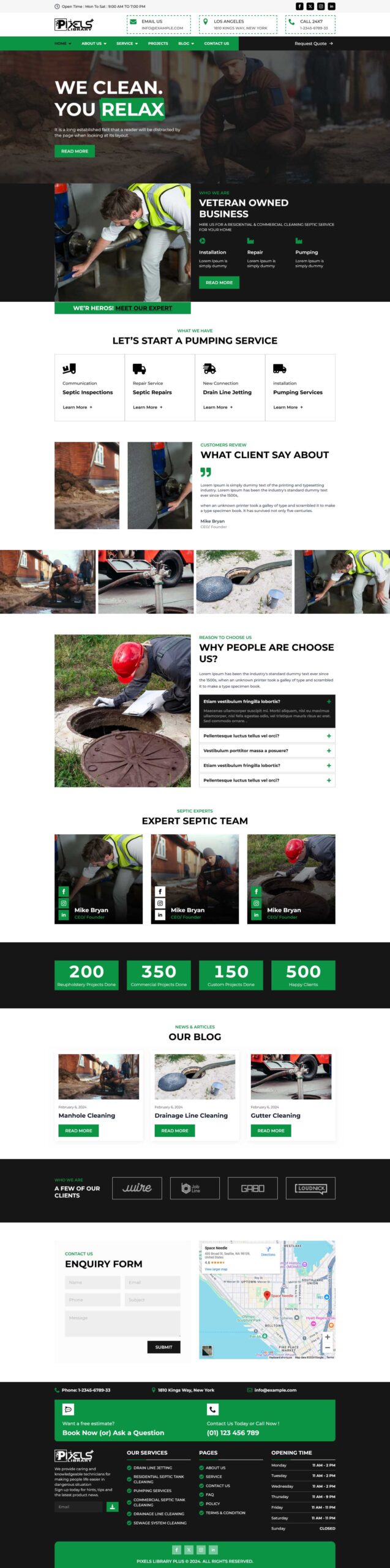 Breakdance Septic Service Template