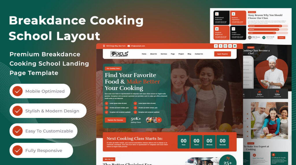 Breakdance Cooking School Layout