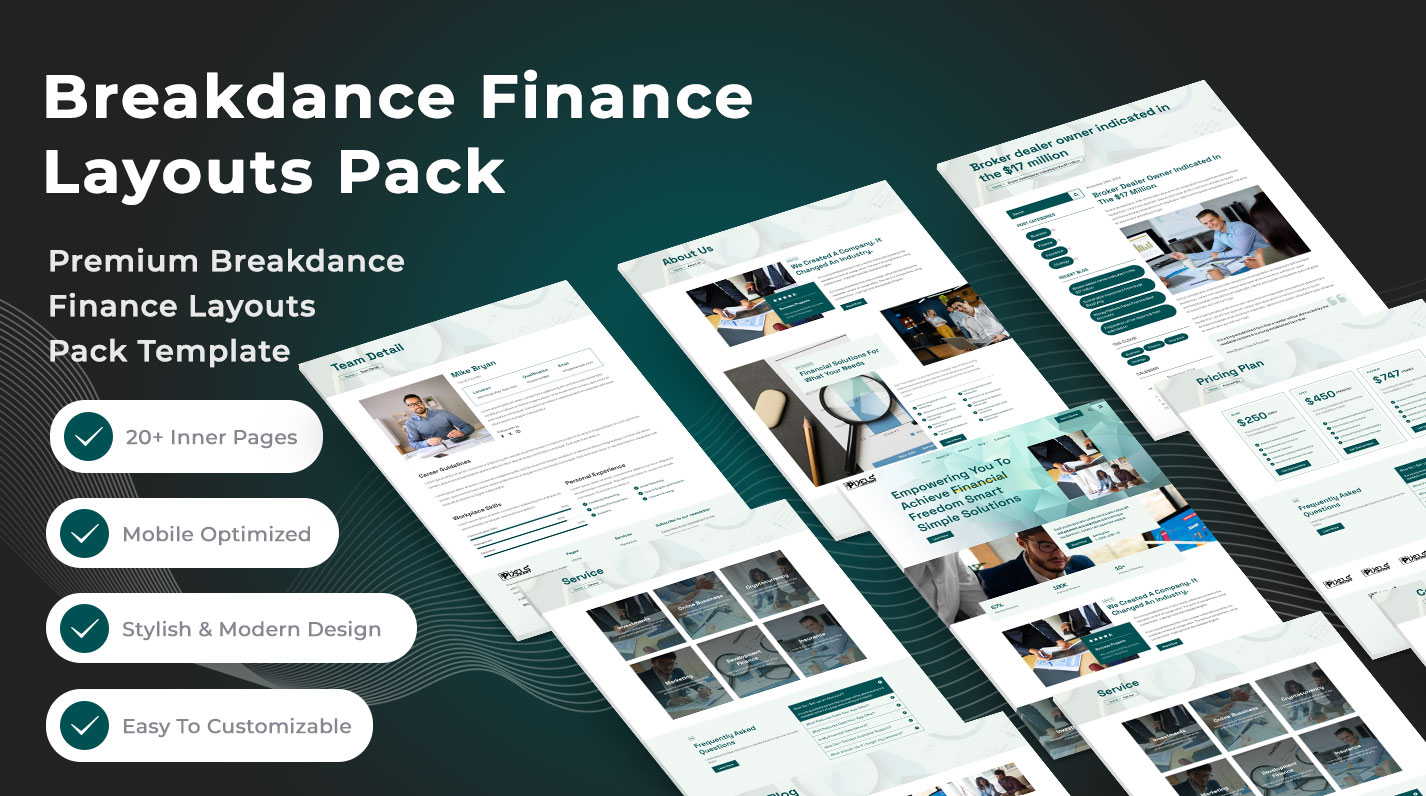 Breakdance Finance Layouts Pack